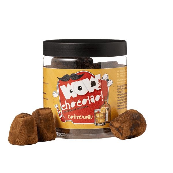 Pot cadeau de truffes Cointreau Fête des Pères 130g | Chocolat cadeau de luxe