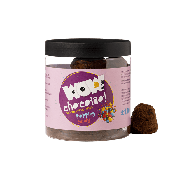 Pot de Cadeau de Truffes au Chocolat Sucre Pétillant 130g | Chocolat aux Bonbons Pétillants