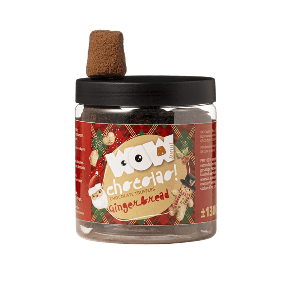 Pot de Cadeau de Truffes au Chocolat Pain d'Épices de Noël 130g | Chocolat Confort des Fêtes