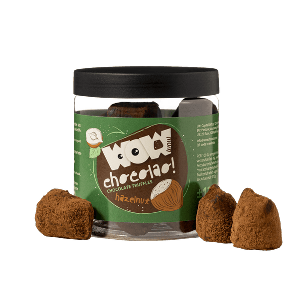 Pot cadeau de truffes au chocolat noisette 130g | Chocolat aux noix grillées
