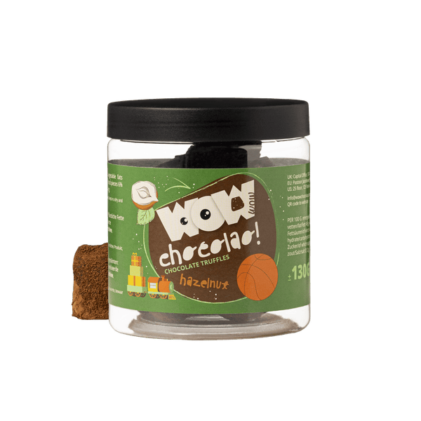 Pot cadeau de truffes noisette pour la fête des pères 130g | Chocolat cadeau gourmet