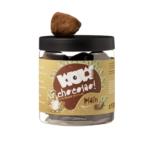 Truffes au chocolat nature - Édition Noël - Pot cadeau 130g