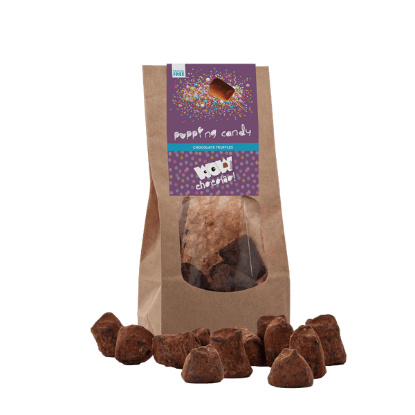 Truffes au chocolat avec bonbons pétillants - Sac biodégradable 130g