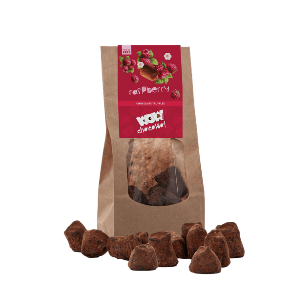Truffes au chocolat à la framboise - Sac biodégradable 130g
