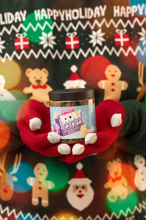 Salted Butter Caramel Christmas Truffles Gift Jar 130g | Festive Caramel Chocolate