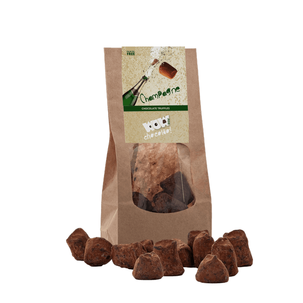 Truffes au chocolat au champagne - Emballage biodégradable 130g