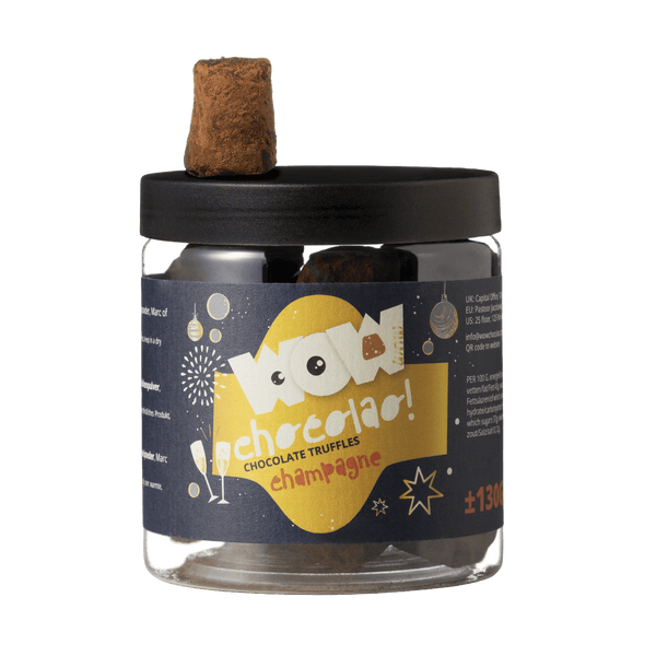 Truffes au Chocolat Champagne - Nouvel An - Pot Cadeau 130g