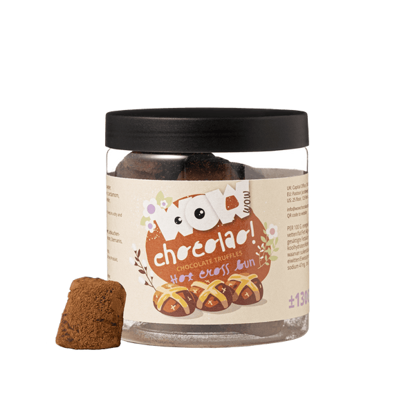 Truffes au chocolat Hot Cross Bun - Pâques - Pot cadeau 130g