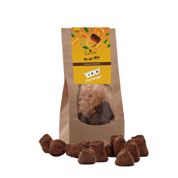 Truffes au chocolat orange juteuse - Sac biodégradable 130g