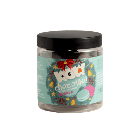 Macaron Chocolate Truffles - Christmas Edition - Gifting jar 130g - WOW Chocolao!