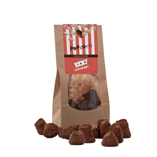 Truffes au chocolat au popcorn - Sac biodégradable 130g
