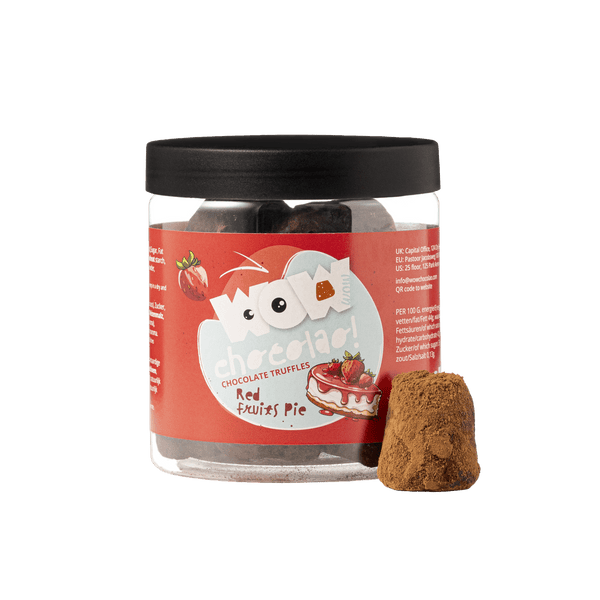 Pot de Cadeau de Truffes au Chocolat Tarte aux Fruits Rouges 130g | Chocolat Dessert Fruité