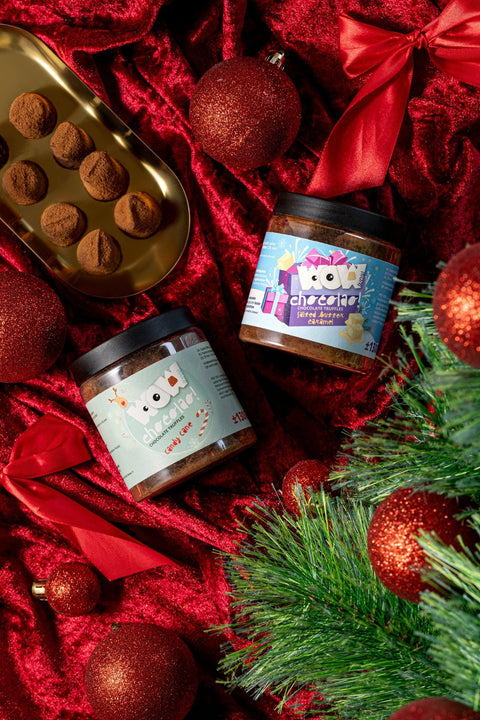 Salted Butter Caramel Christmas Truffles Gift Jar 130g | Festive Caramel Chocolate - WOW Chocolao!