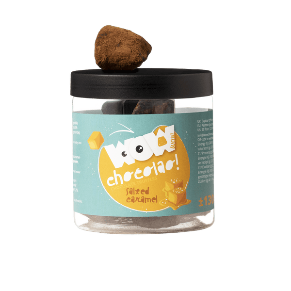 Pot de Cadeau de Truffes au Chocolat Caramel Salé 130g | Chocolat Doux-Salé