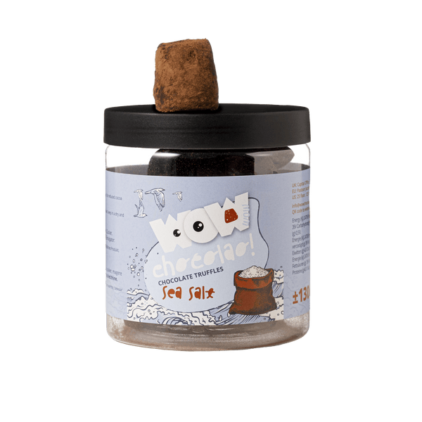 Pot de Cadeau de Truffes au Chocolat Sel Marin 130g | Chocolat de Luxe au Sel Marin